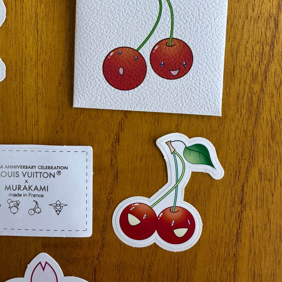 Louis Vuitton X Takashi Murakami 20th Anniversary LV x TM 6 Cherry Stickers Set - Picture 3 of 5